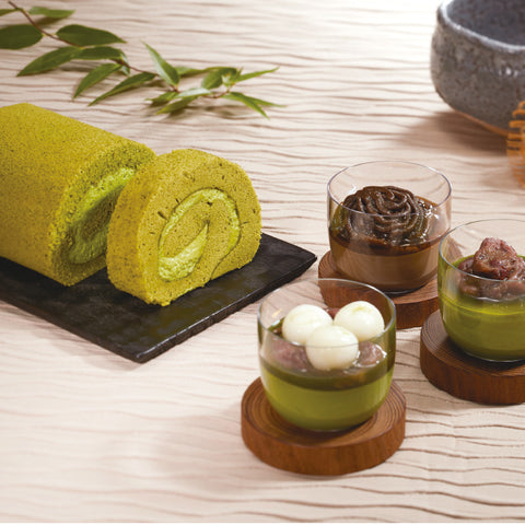 【2101】京都・東山茶寮 宇治抹茶ロールケーキと宇治茶プリン3つの風味